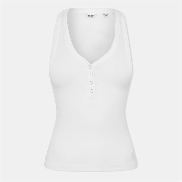 Jack Wills Women's White Short-Sleeve Polo Shirt in Size 12, Sports Direct