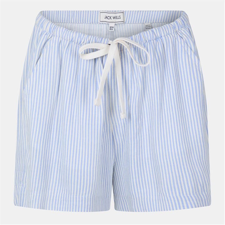 Jack Wills Women's Linen Shorts - Blue Stripe - 6 (2XS) - Image 3