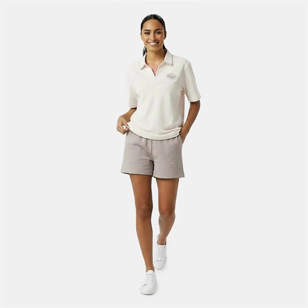 Vintage White - Jack Wills - Women's JW Slouchy Short-Sleeve Polo Shirt