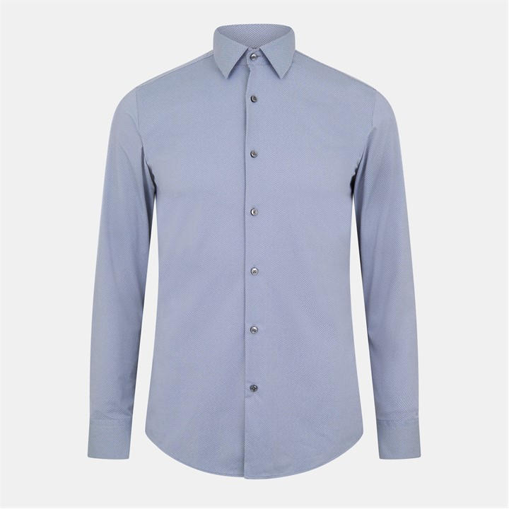 Boss Men's Blue Phank Long Sleeve Shirt in Size 42, Sports Direct