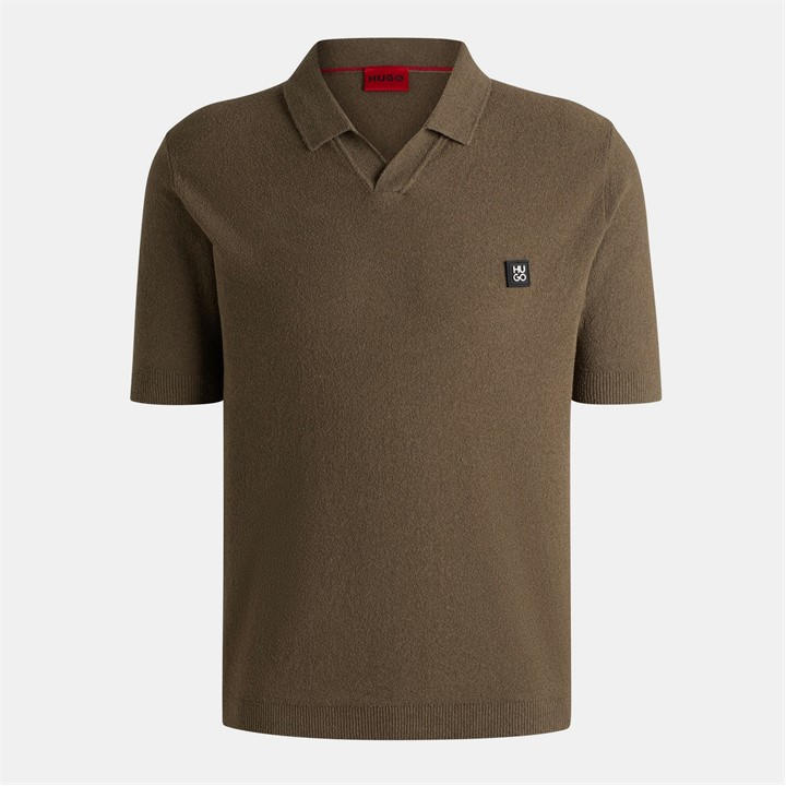 Hugo Men's Beige Short-Sleeve Polo Shirt in Size L, Sports Direct