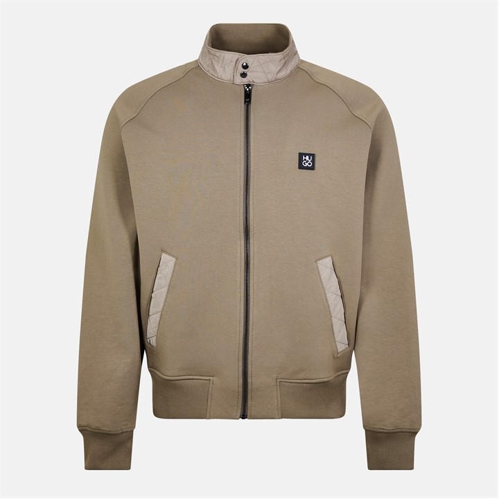Hugo Men' Beige Diwano Red Full Zip Jacket in Size S, Sports Direct