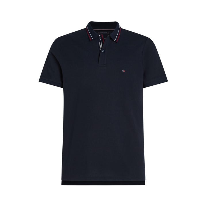 Tommy Hilfiger Men' Blue Short Sleeve Polo Shirt in Size S, Sports Direct