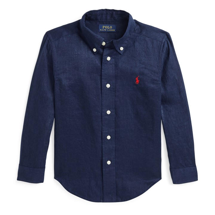 Polo Ralph Lauren Boys Blue Long Sleeved Oxford Shirt  in Size 7 - 8 Years, Sports Direct