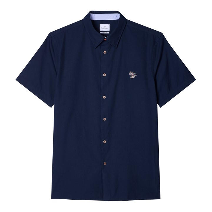 Ps Paul Smith Men's Blue Short-Sleeve Plain Shirt in Size 2XL, Sports Direct