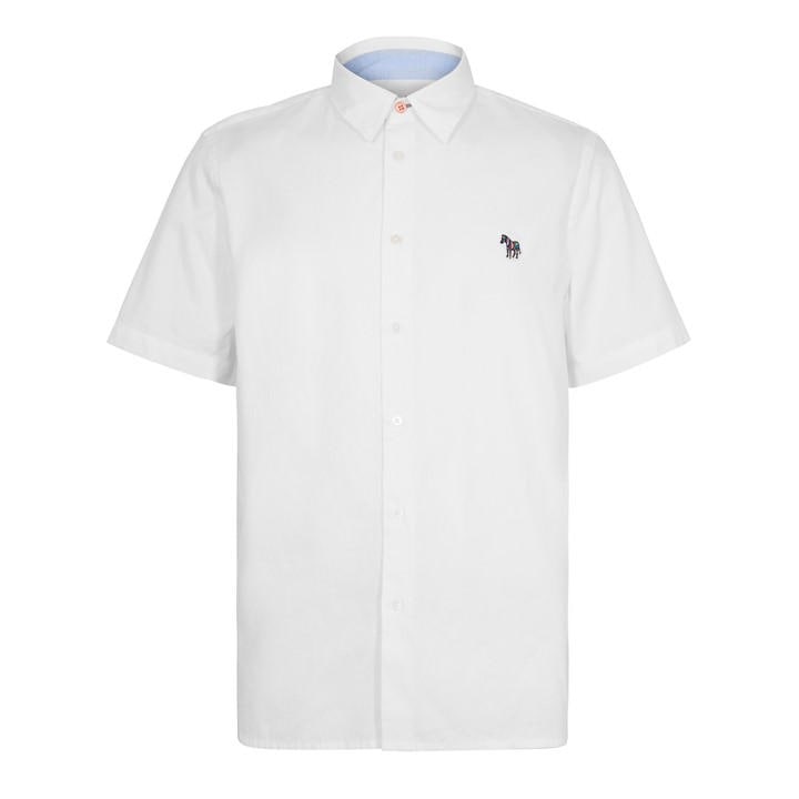 Ps Paul Smith Men's White Short-Sleeve Plain Shirt in Size M, Sports Direct