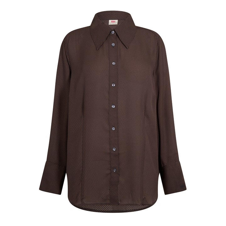 Levis Women's Brown Maeve Elodie Floral Long-Sleeve Blouse in Size M, Sports Direct