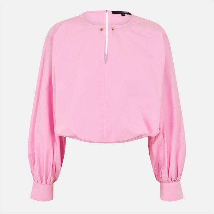 French Connection Women's Pink Cambria Long Sleeve Blouse in Size 12, Sports Direct