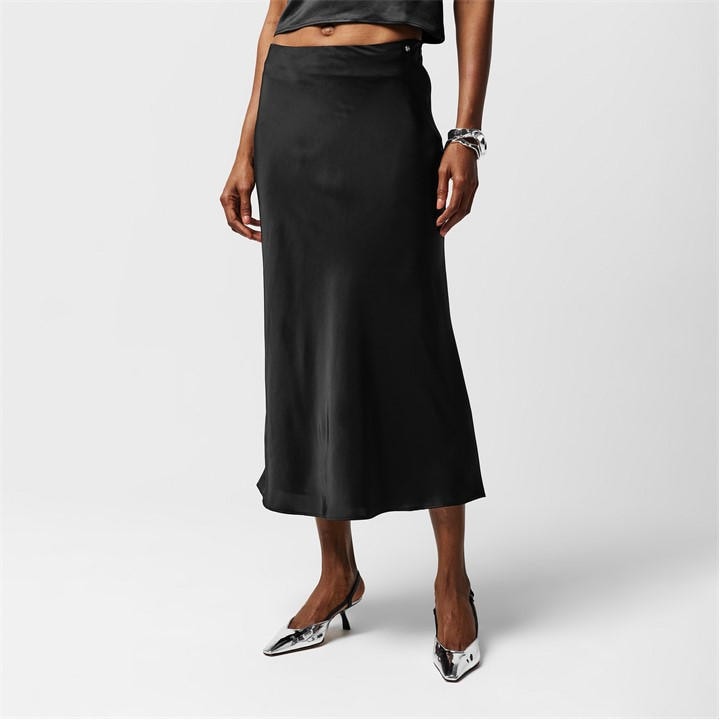 Boss Women's Black C Visos Midi Skirt in Size 16, Sports Direct