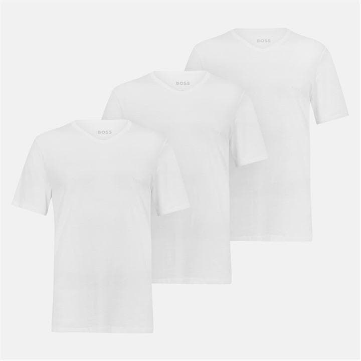 Boss Men's Blue Bodywear 3 Pack T-Shirts - Soft Breathable Fabric With Logo Detail in Size 2XL, Sports Direct