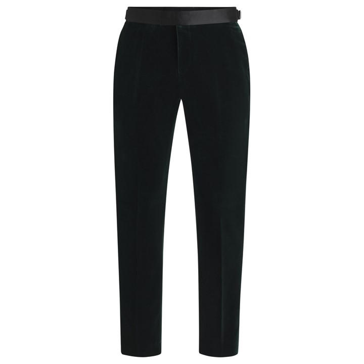 Boss Men' Green H-Genius-Tux Slim Fit Suit Trousers in Size S, Sports Direct