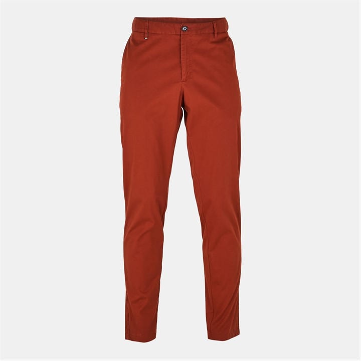 Boss Men's Red Black Cotton Slim Fit Trousers in Size M, Sports Direct
