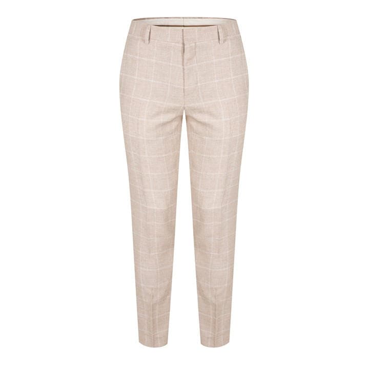 Boss Men's Beige H-Genius Tailored Suit Trousers in Size L, Sports Direct