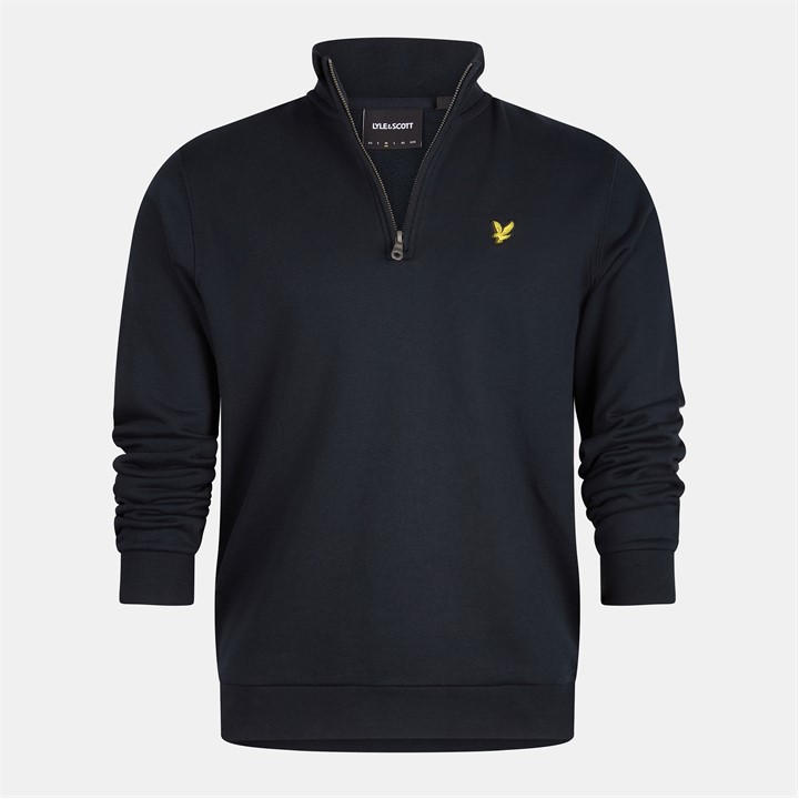 Lyle And Scott Men's Blue Quarter Zip Sweater Large