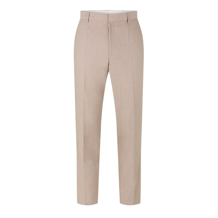 Boss Men's Beige H Leon Tailored Fit Suit Trousers in Size M, Sports Direct