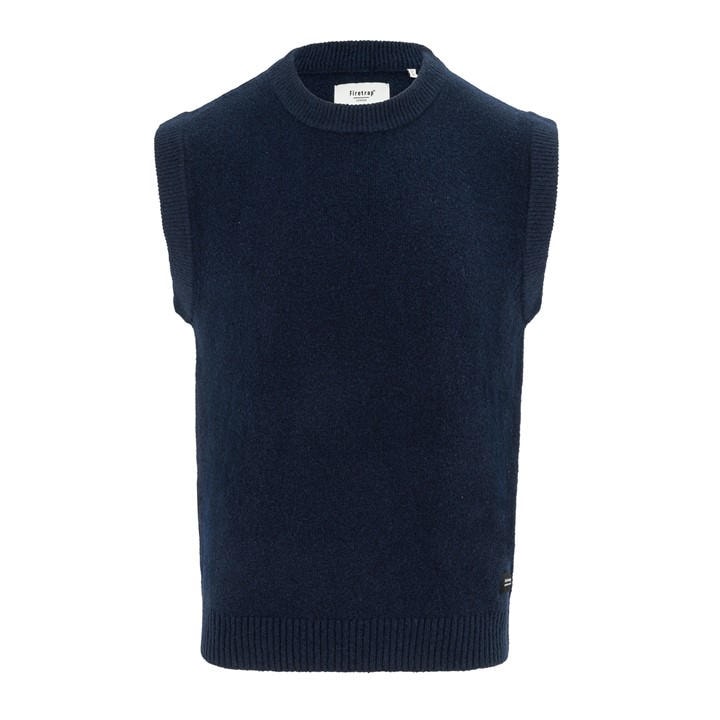 Firetrap Men's Blue Crew Neck Sleeveless Sweater Vest in Size XL, Sports Direct