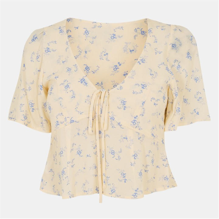 Jack Wills Women's White Keyhole Blouse Size 12