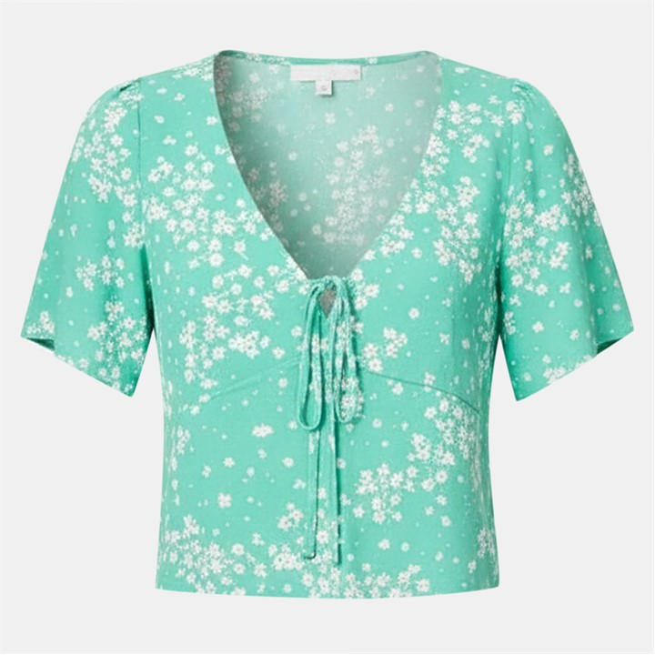 Jack Wills Women's Green Keyhole Blouse Size 12