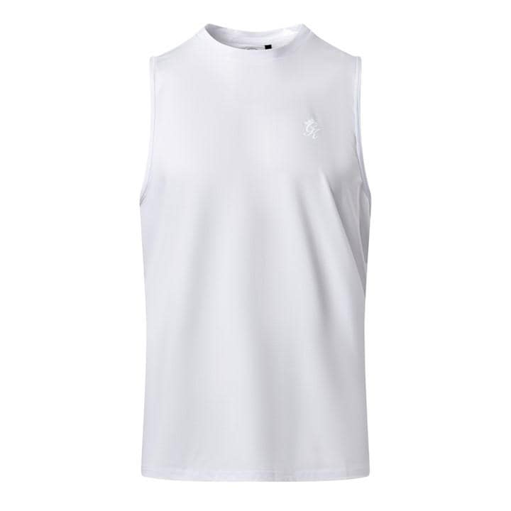 Gym King Men's White Victory Performance Vest in Size M, Sports Direct