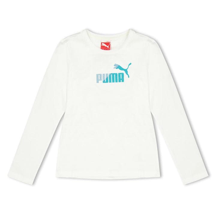 Puma Boys White Ls Tee  in Size 9 - 10 Years, Sports Direct