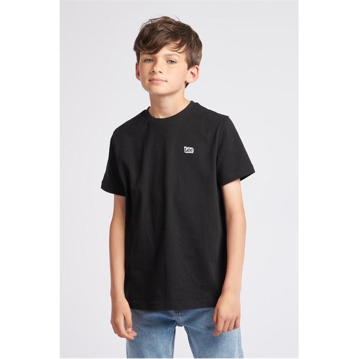 Lee Boys Black Kids' Classic Regular Fit T-Shirt in Size 11 - 12 Years, Sports Direct