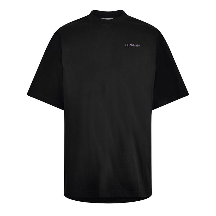 Off White Men's Black Vanish Arrows Oversized T-Shirt, Signature Motif in Size M, Sports Direct