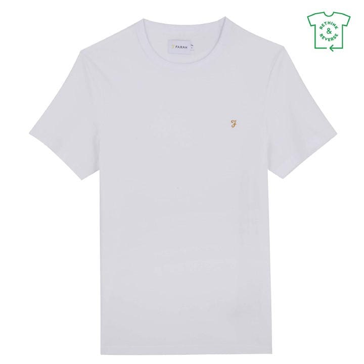 Farah Men's White Regular Fit T-Shirt in Size XS, Sports Direct