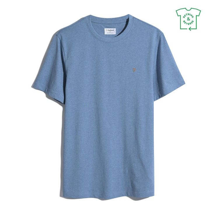 Farah Men's Blue Regular Fit T-Shirt in Size L, Sports Direct