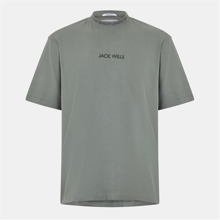 Jack Wills Men's Green Jacquard T-Shirt in Size M, Sports Direct