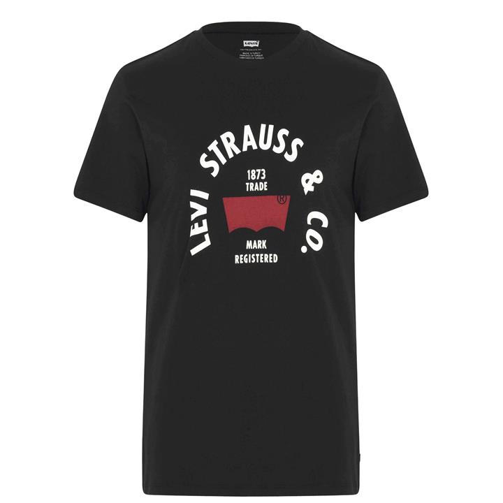 Levis Men's Black Varsity Circle T-Shirt Small