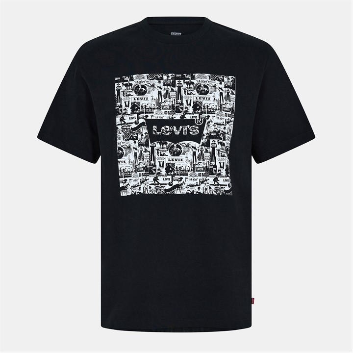 Levis Men's Black Icon T-Shirt in Size XL, Sports Direct