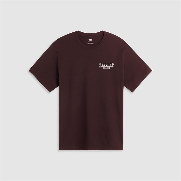 Levis Men' Brown Icon T-Shirt in Size S, Sports Direct
