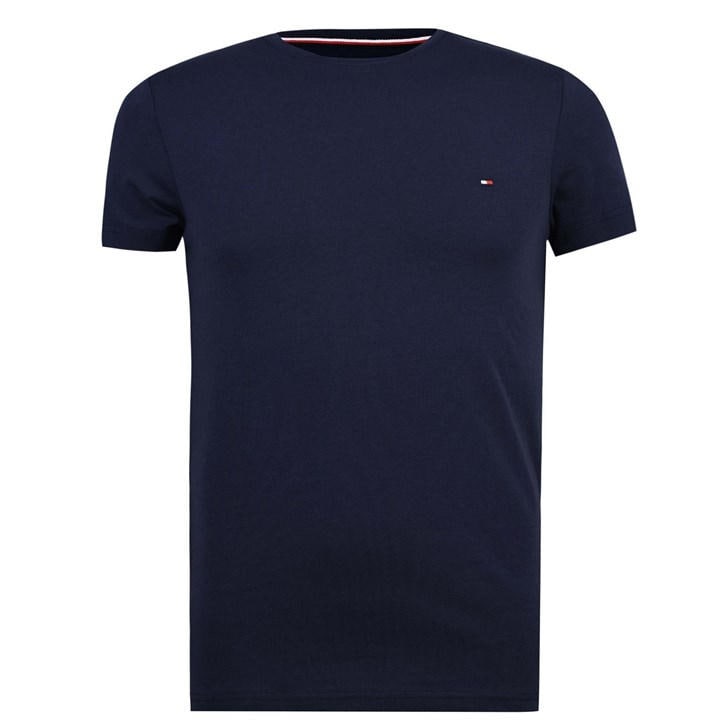 Tommy Hilfiger Men's Blue Stretch Slim Fit T-Shirt Medium