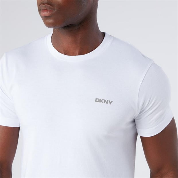 3pk White - DKNY - DKNY Mens 3 Pack Short Sleeve T-Shirts Giants