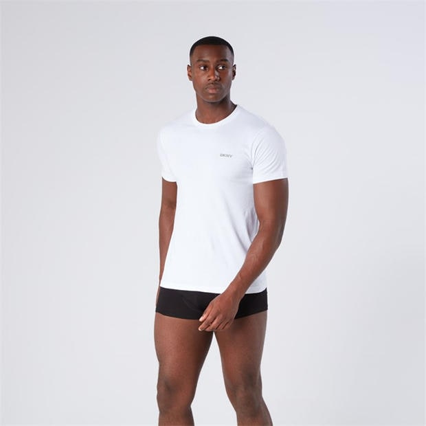 3pk White - DKNY - DKNY Mens 3 Pack Short Sleeve T-Shirts Giants