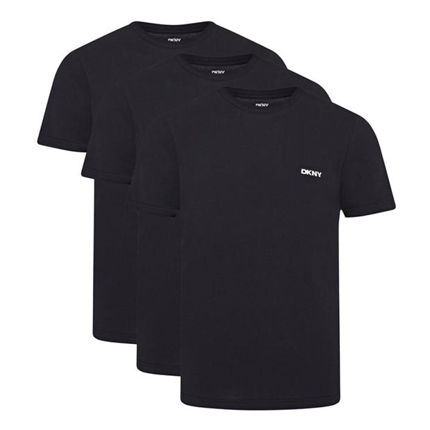 3pk Black - DKNY - DKNY Mens 3 Pack Short Sleeve T-Shirts Giants