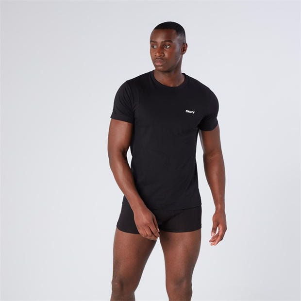 3pk Black - DKNY - DKNY Mens 3 Pack Short Sleeve T-Shirts Giants
