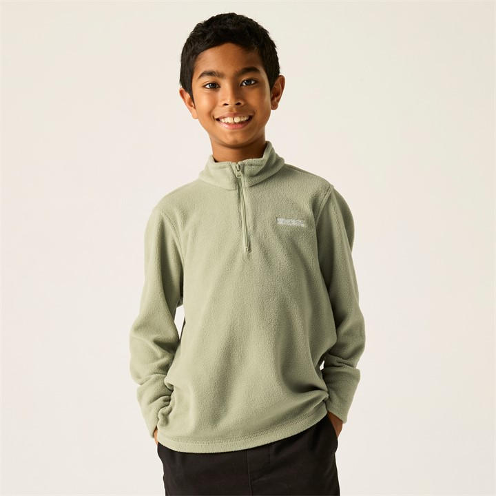Regatta  Kids Green Hot Shot Ii Half Zip Fleece in Size 10, Sports Direct