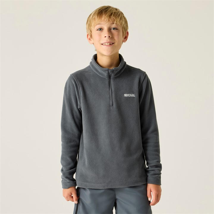 Regatta  Kids Grey Hot Shot Ii Half Zip Fleece in Size 9 - 10 Years, Sports Direct