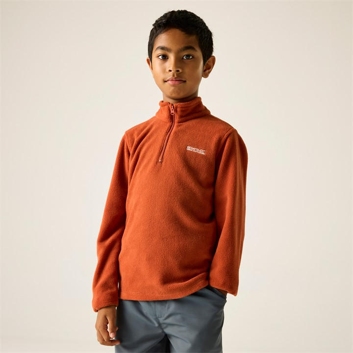 Regatta  Kids Orange Hot Shot Ii Half Zip Fleece in Size 3 - 4 Years, Sports Direct