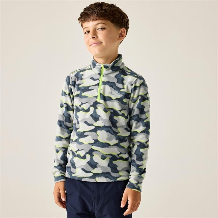 Regatta  Kids Drkstrmcamo Hot Shot Ii Half Zip Fleece in Size 3 - 4 Years, Sports Direct