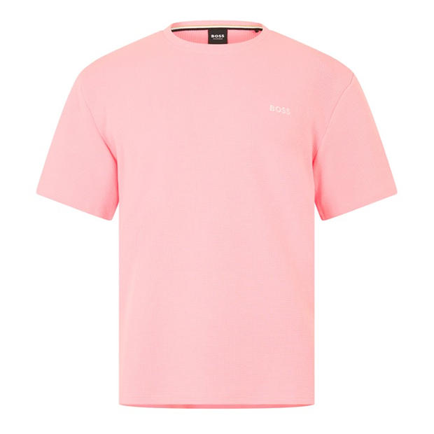 Pink 685 - Boss - Mens BOSS Bodywear Waffle T-Shirt with Structured Design