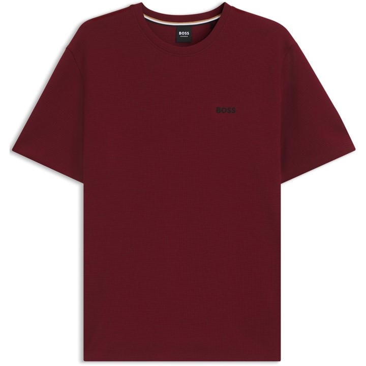 Boss Men' Red Bodywear Waffle T-Shirt With Structu Design in Size S, Sports Direct