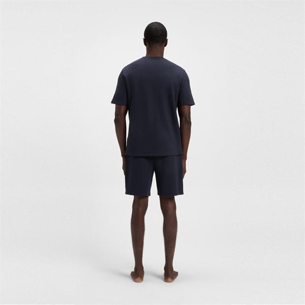 Navy 403 - Boss - Mens BOSS Bodywear Waffle T-Shirt with Structured Design