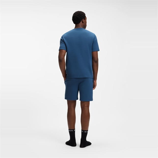 Blue 462 - Boss - Mens BOSS Bodywear Waffle T-Shirt with Structured Design
