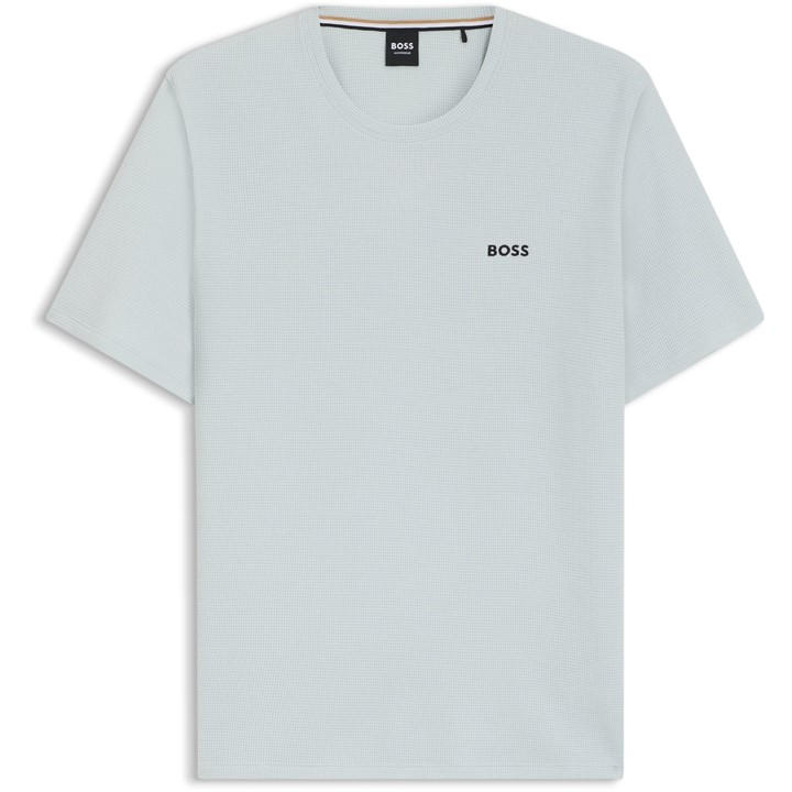 Boss Men's Blue Bodywear Waffle T-Shirt With Structured Design in Size M, Sports Direct