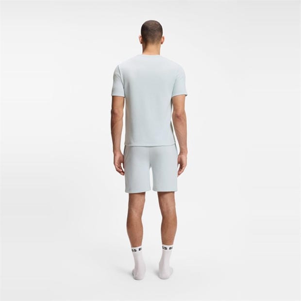 Open Blue 499 - Boss - Mens BOSS Bodywear Waffle T-Shirt with Structured Design