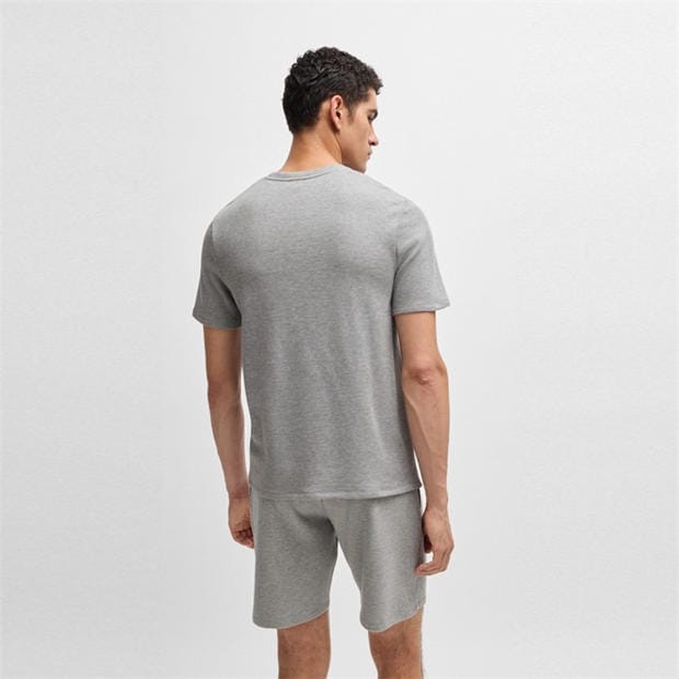 Medium Grey 033 - Boss - Mens BOSS Bodywear Waffle T-Shirt with Structured Design