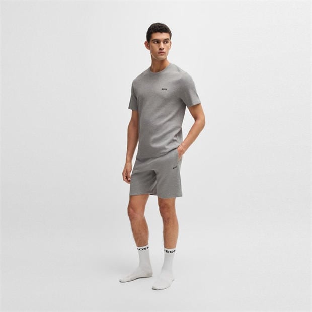 Medium Grey 033 - Boss - Mens BOSS Bodywear Waffle T-Shirt with Structured Design