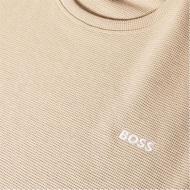 Beige 275 - Boss - Mens BOSS Bodywear Waffle T-Shirt with Structured Design